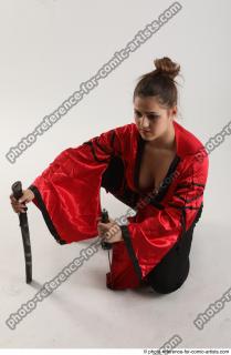 Katerina Ninja Kneeling Pose 03